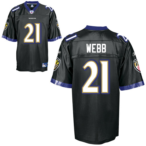 Ravens #21 Lardarius Webb Black Stitched NFL Jersey