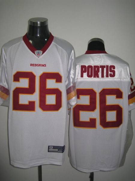 Redskins #26 Clinton Portis Stitched White  NFL Jersey