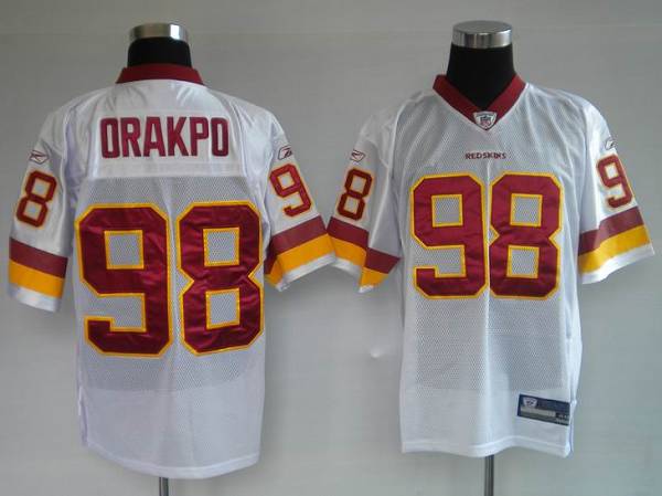 Redskins #98 Brian Orakpo Stitched White NFL Jersey