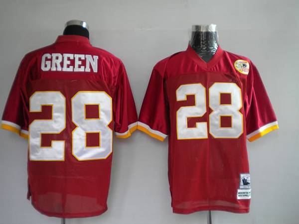 Mitchell and Ness Redskins #28 Darrell Green Stitched Red 50TH Anniversary NFL Jersey
