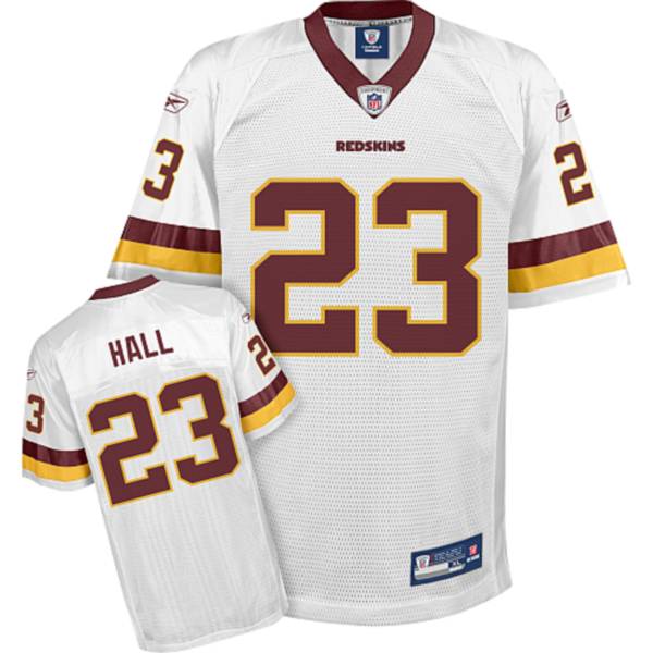 Redskins #23 DeAngelo Hall White Stitched NFL Jersey