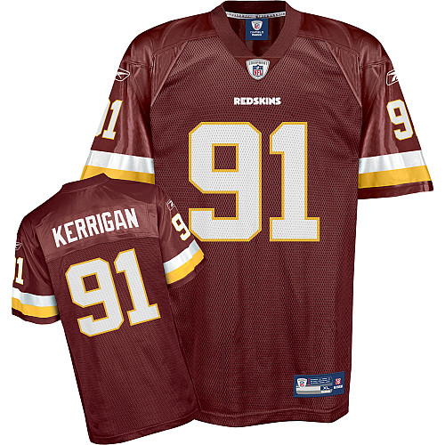 Redskins #91 Ryan Kerrigan Red Stitched NFL Jersey