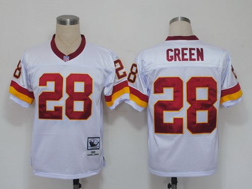 Mitchell And Ness Redskins #28 Darrell Green White Stitched NFL Jersey
