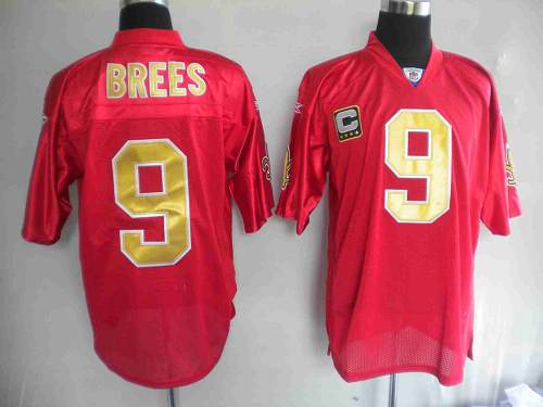 Saints #9 Drew Brees Red Practice Stitched NFL Jersey