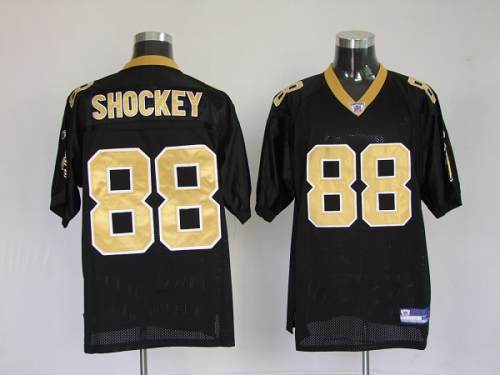 Saints #88 Jeremy Shockey Black Stitched NFL Jersey