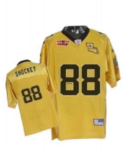 Saints #88 Jeremy Shockey Gold With Super Bowl Patch Stitched NFL Jersey