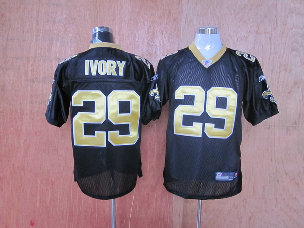 Saints #29 Christopher Ivory Black Stitched Throwback NFL Jersey