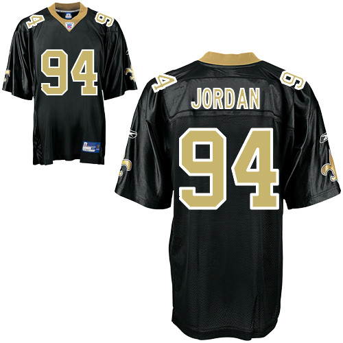 Saints #94 Cameron Jordan Black Stitched NFL Jersey