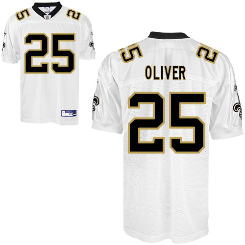 Saints #25 Paul Oliver Black Stitched NFL Jersey