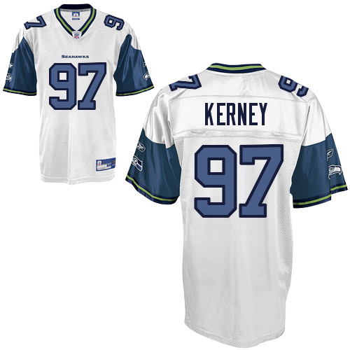 Seahawks #97 Patrick Kerney White Stitched NFL Jersey