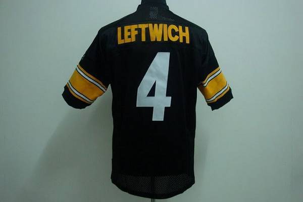 Steelers #4 Byron Leftwich Black Stitched NFL Jersey