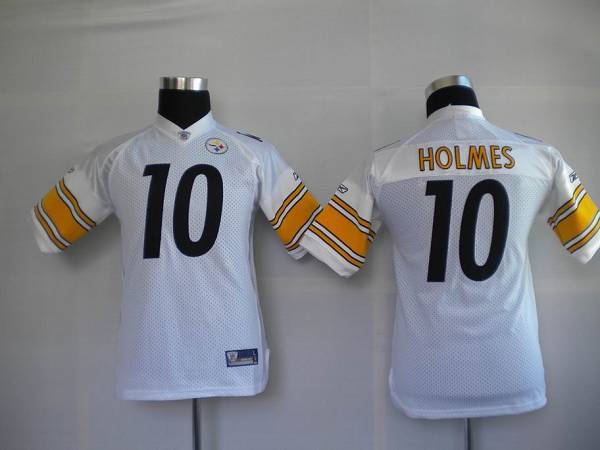 Steelers #10 Santonio Holmes White Stitched NFL Jersey
