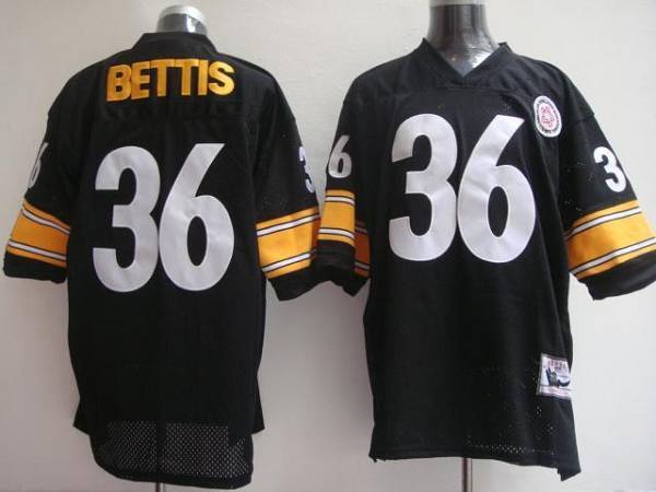 Mitchell & Ness Steelers #36 Jerome Bettis Black Stitched Throwback NFL Jersey