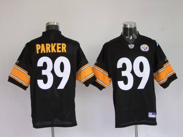 Steelers #39 Willie Parker Black Stitched NFL Jersey