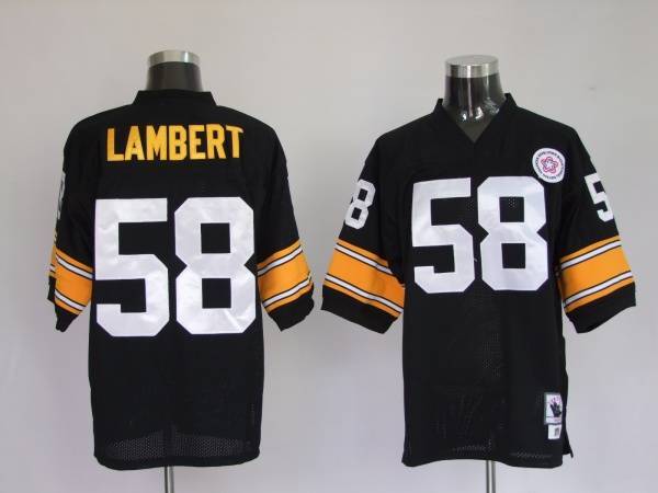 Mitchell & Ness Steelers #58 Jack Lambert Black Stitched Throwback NFL Jersey