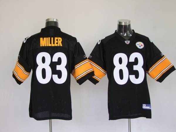 Steelers #83 Heath Miller Black Stitched NFL Jersey