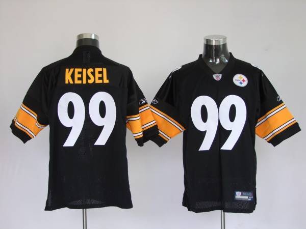 Steelers #99 Brett Keisel Black Stitched NFL Jersey