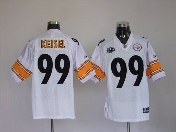 Steelers #99 Brett Keisel White Stitched NFL Jersey