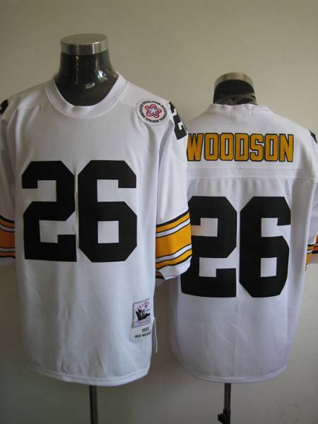 Mitchell And Ness Steelers #26 Rod Woodson White Stitched Throwback NFL Jersey