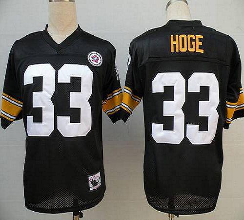 Mitchell And Ness Steelers #33 Merril Hoge Black Stitched Throwback NFL Jersey