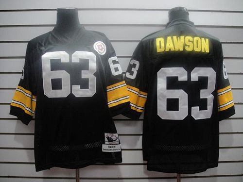 Mitchell And Ness Steelers #63 Dawson Black Stitched Throwback NFL Jersey