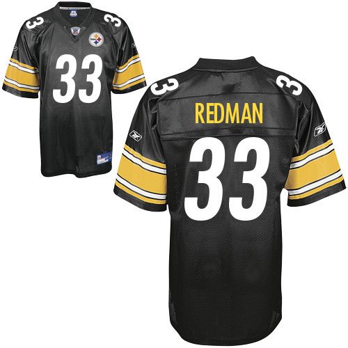 Steelers #33 Isaac Redman Black Stitched NFL Jersey