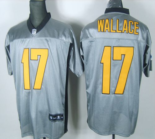 Steelers #17 Mike Wallace Grey Shadow Stitched NFL Jersey