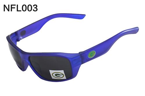 Green Bay Packers Logo Full Rim Polarized Sunglasses Blue