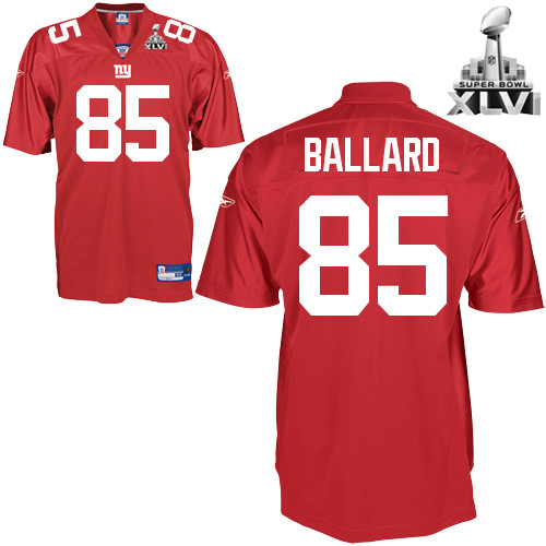 Giants #85 Jake Ballard Red Super Bowl XLVI Stitched NFL Jersey