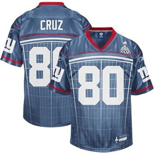 Giants #80 Victor Cruz Grey Super Bowl XLVI Stitched NFL Jersey