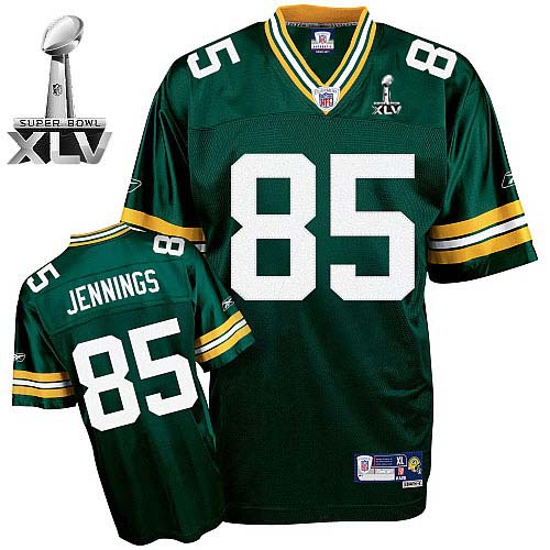 Packers #85 Greg Jennings Green Super Bowl XLV Stitched NFL Jersey