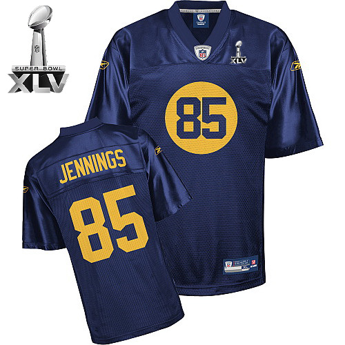 Packers #85 Greg Jennings Blue Super Bowl XLV Stitched NFL Jersey