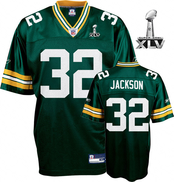 Packers #32 Brandon Jackson Green Super Bowl XLV Stitched NFL Jersey