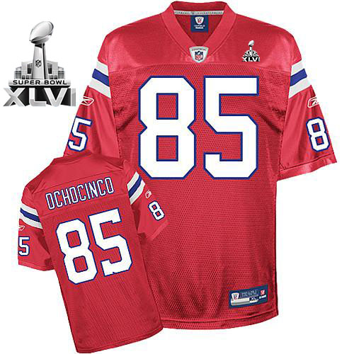 Patriots #85 Chad Ochocinco Red Alternate Super Bowl XLVI Stitched NFL Jersey