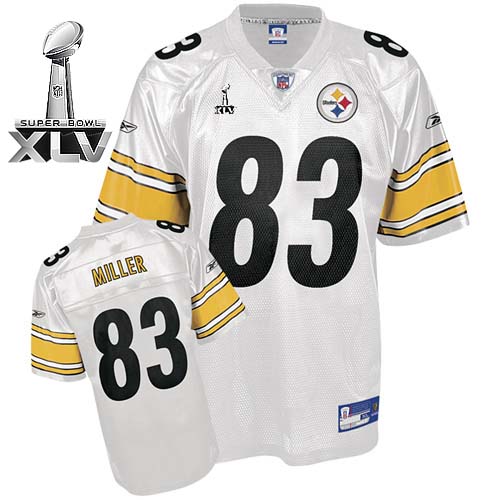 Steelers #83 Heath Miller White Super Bowl XLV Stitched NFL Jersey