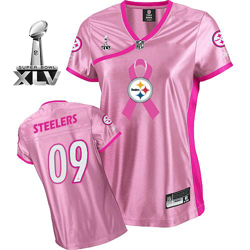 Steelers 2009 Pink Lady Women's Be Luv'd Super Bowl XLV Stitched NFL Jersey