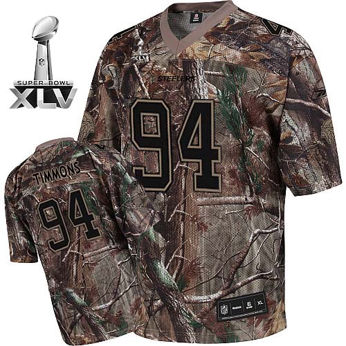 Steelers #94 Lawrence Timmons Camouflage Realtree Super Bowl XLV Stitched NFL Jersey
