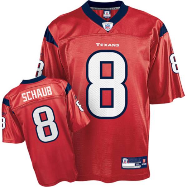 Texans #8 Matt Schaub Red Stitched NFL Jersey