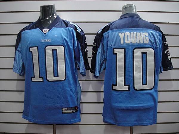 Titans #10 Vince Young Stitched Baby Blue NFL Jersey