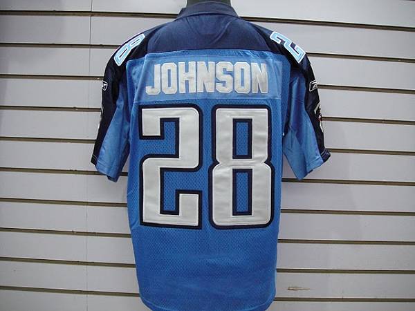Titans #28 Chris Johnson Stitched Baby Blue NFL Jersey