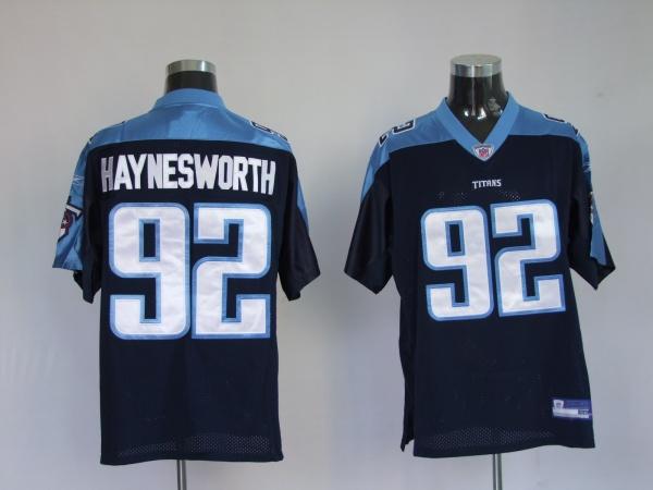 Titans #92 Albert Haynesworth Dark Blue Stitched Jersey