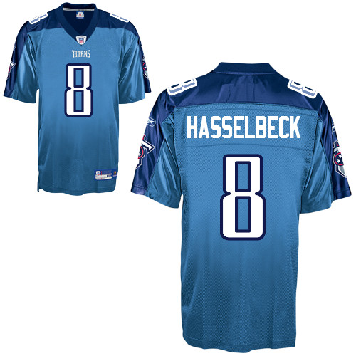 Titans #8 Matt Hasselbeck Baby Blue Stitched NFL Jersey