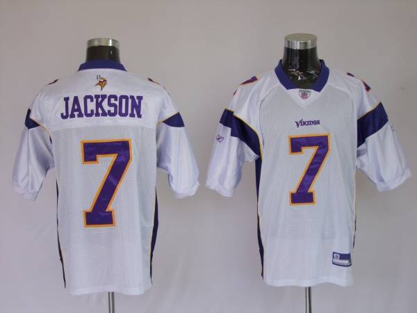 Vikings #7 Tarvaris Jackson White Stitched NFL Jersey