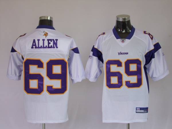 Vikings #69 Jared Allen White Stitched NFL Jersey