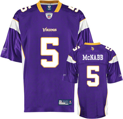 Vikings #5 Donovan McNabb Purple Stitched NFL Jersey