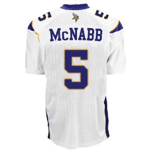 Vikings #5 Donovan McNabb White Stitched NFL Jersey