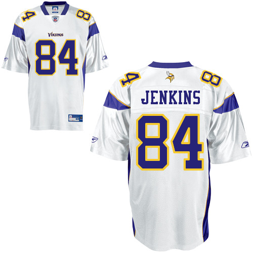 Vikings #84 Michael Jenkins White Stitched NFL Jersey