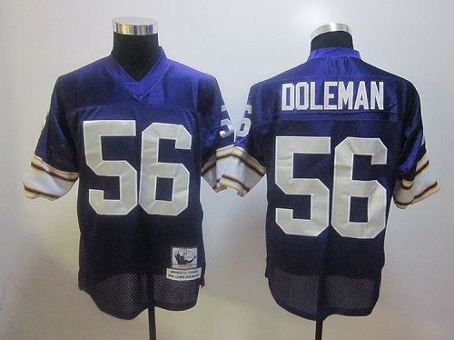 Mitchell And Ness Vikings #56 Chris Doleman Purple Stitched Throwback NFL Jersey