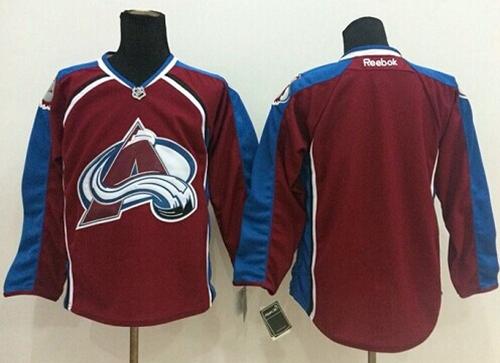 Avalanche Blank Stitched Red NHL Jersey