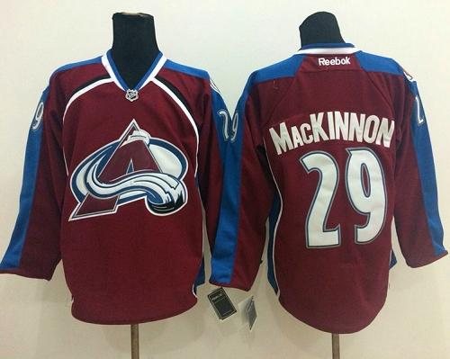 Avalanche #29 Nathan MacKinnon Red Home Stitched NHL Jersey